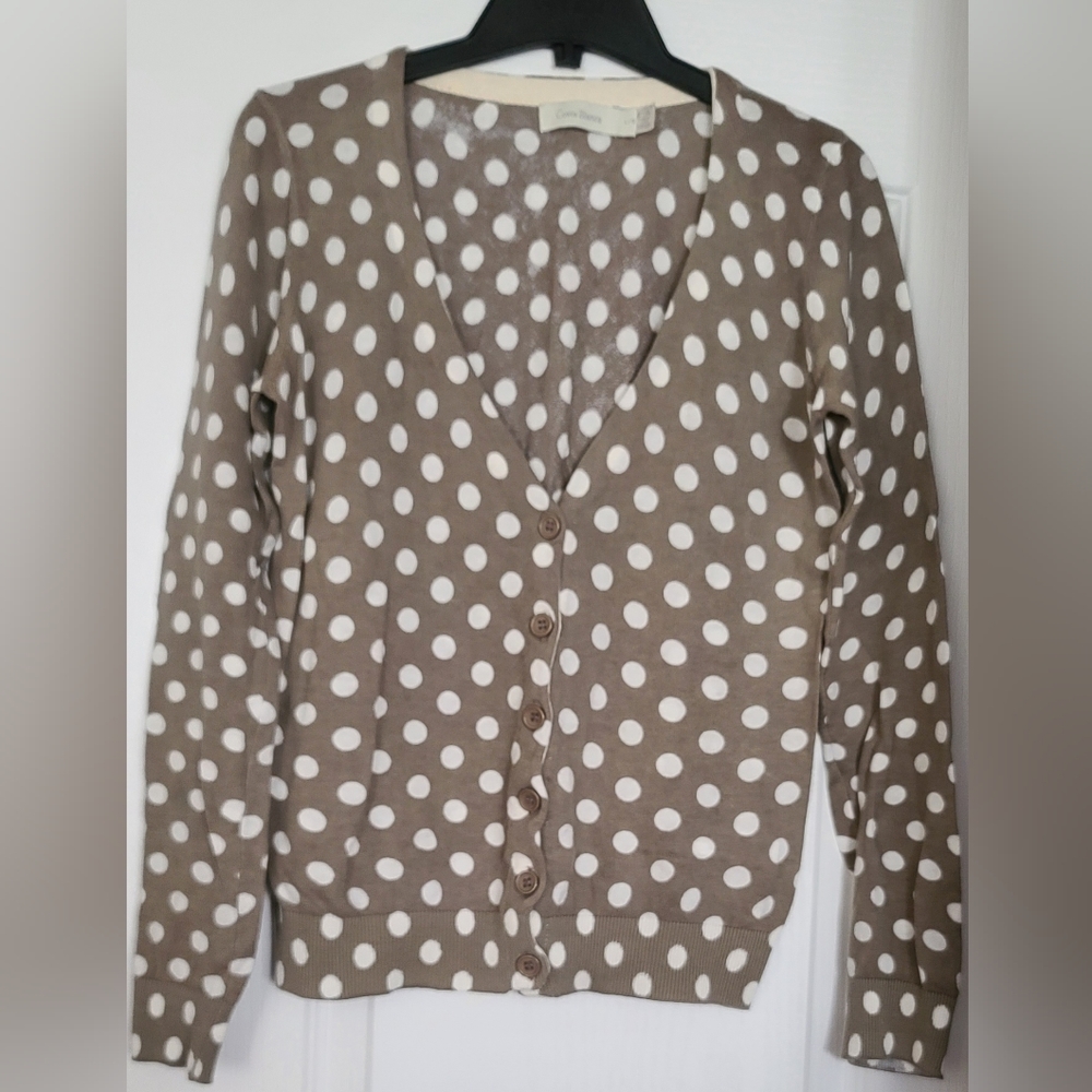 100% cotton sweater with polka dots